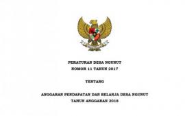 PERATURAN DESA NOMOR 11 TAHUN 2017 TENTANG APBDes TAHUN ANGGARAN 2018