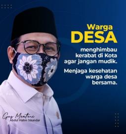 Pemerintah Memghimbau agar tidak mudik lebaran tahun 2021